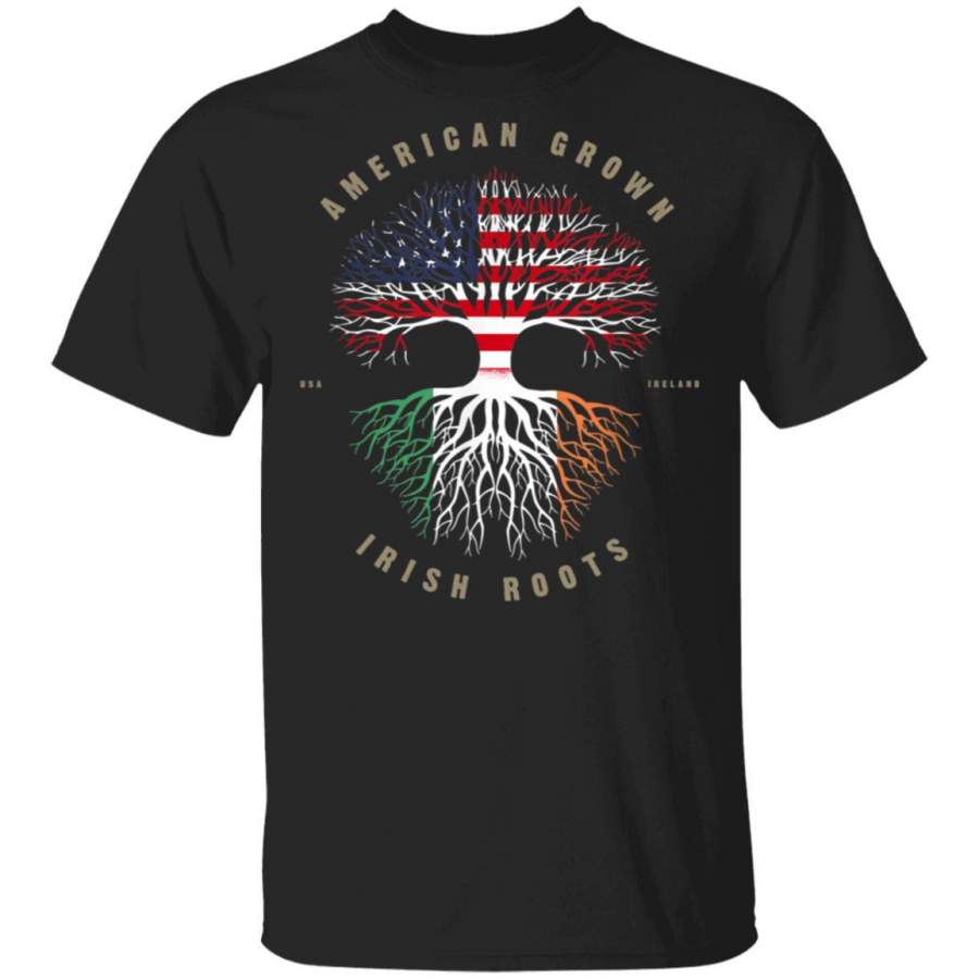 American Grown Irish Roots Ireland Flag Shirts