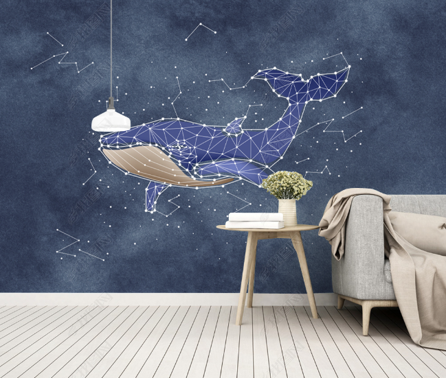 3D Hand Draw Animal Shark Wall Mural Wallpaper Lqh 88