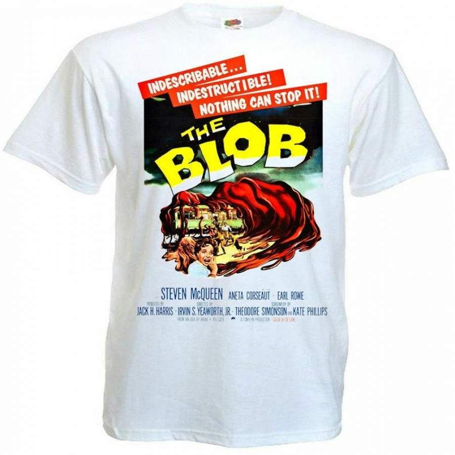 The Blob Movie Poster T Shirt White