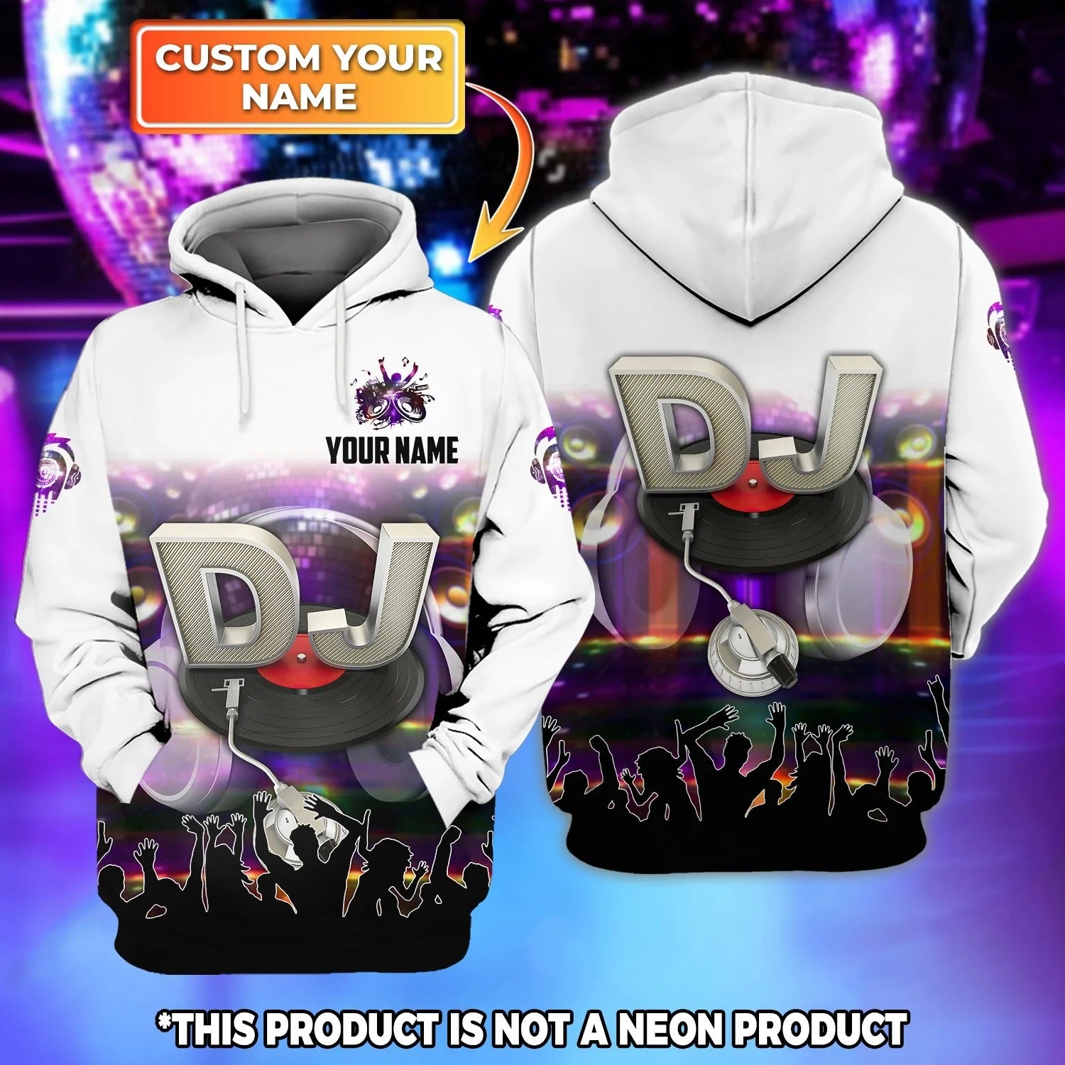 Custom Dj Hoodie, Disc Jockey Hoodies, Unisex Hoodies For Musician