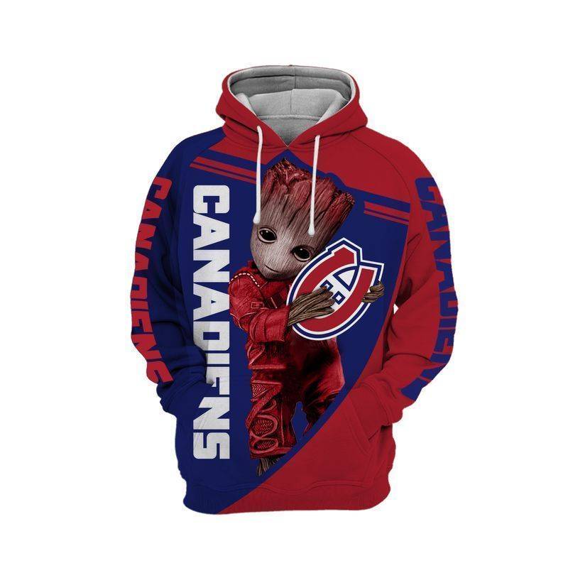 Montreal Canadiens Groot Hoodie/Zip Hoodie 3D Full Printed High Quality