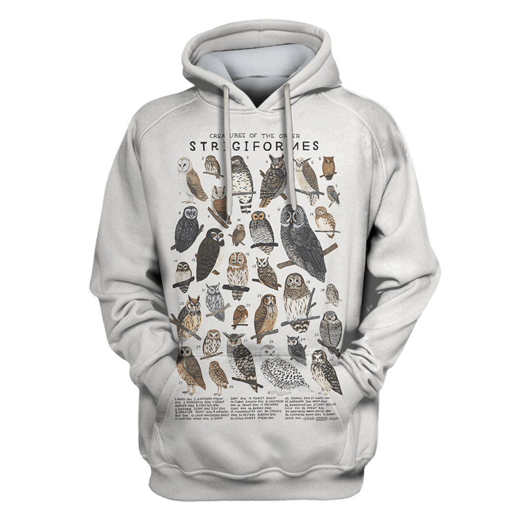Creatures Of The Order Strigiformes Custom T-Shirt – Hoodies Apparel