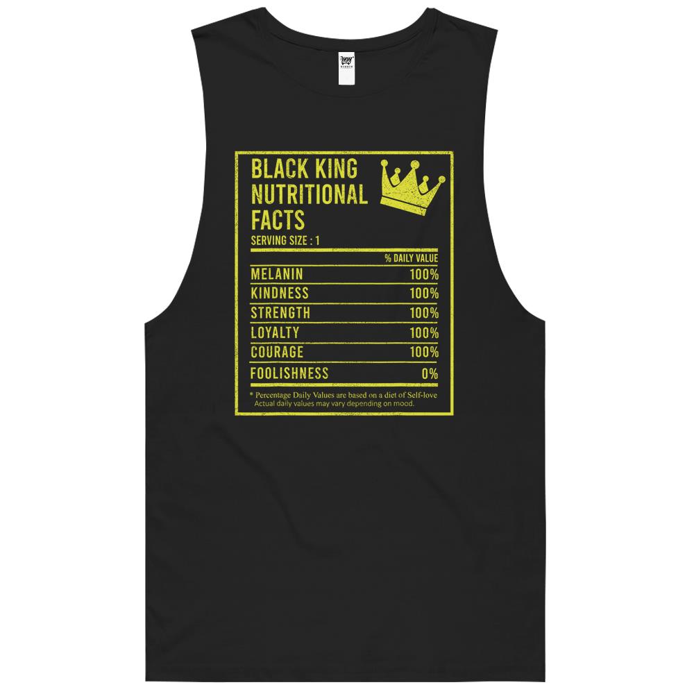 Nutritional Facts Shirt, Nutritional Facts Tank Top, Black King Nutrition Facts Shirt, Black King Nutritional Facts Apparel, Black History Tank Top