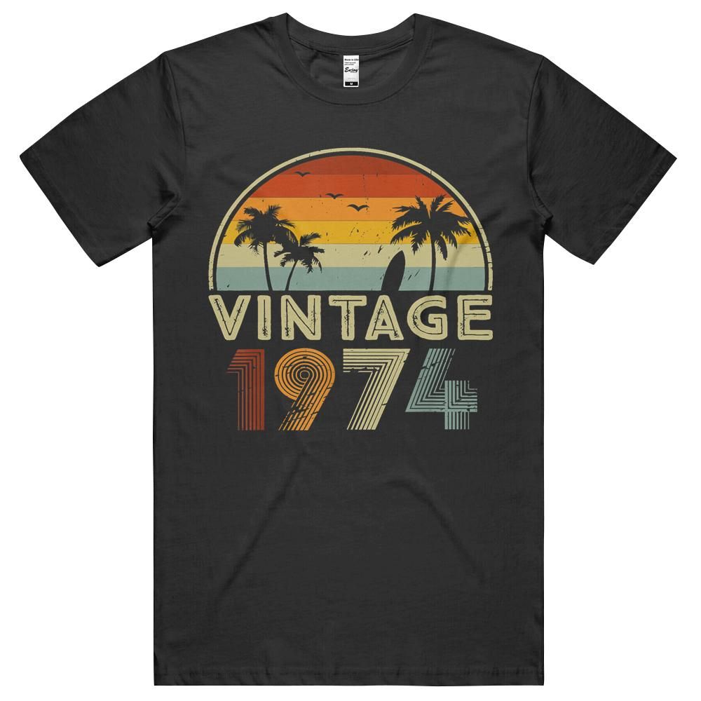 47th Birthday Gift For 47 Years Old Retro Vintage 1974 Bday Unisex Shirt