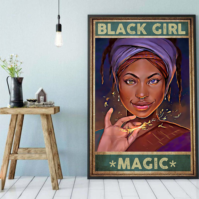 Afrocentric Canvas Abstract Afrocentric Poster Print African Queen Black King Appealing Wall Decor At Home