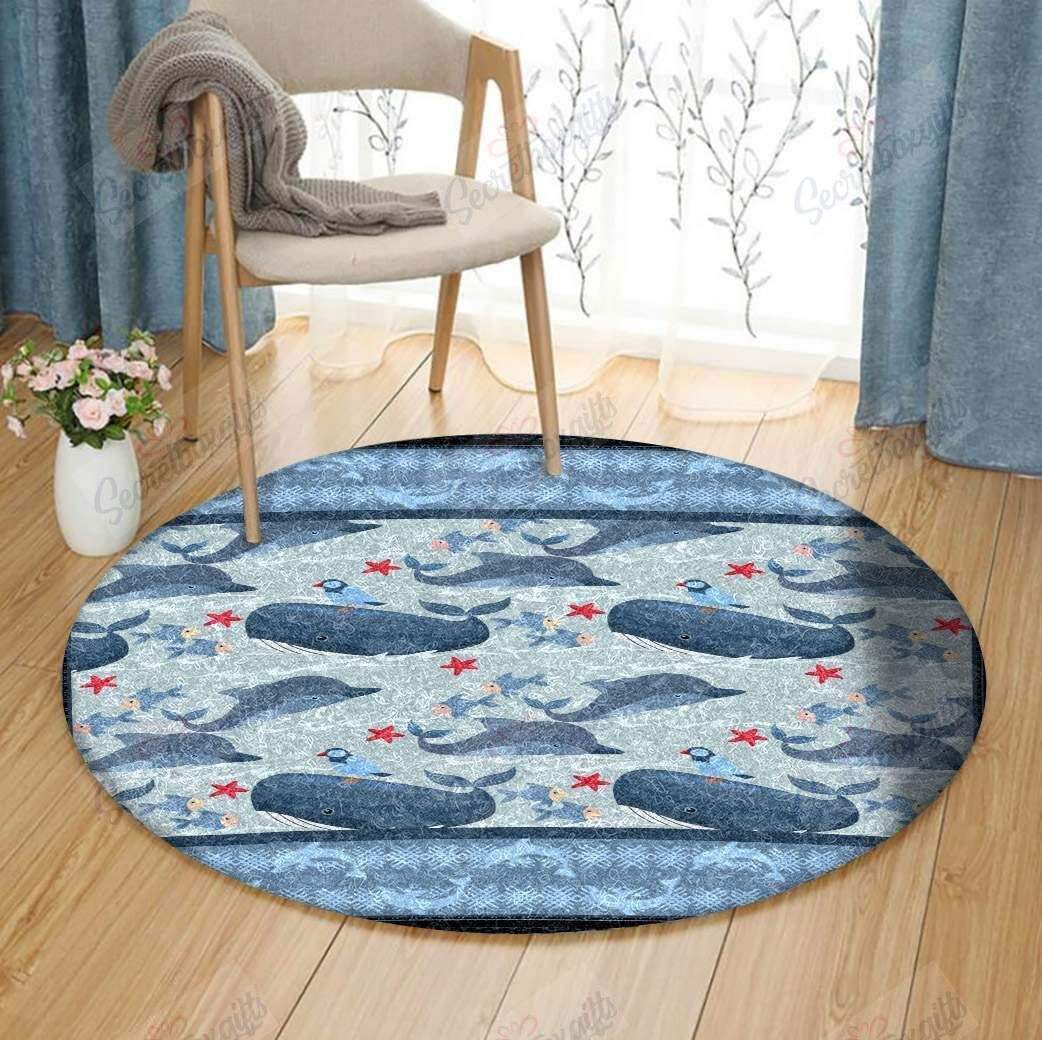 Dolphin And Fish YY487 Round Rug CYLI0308