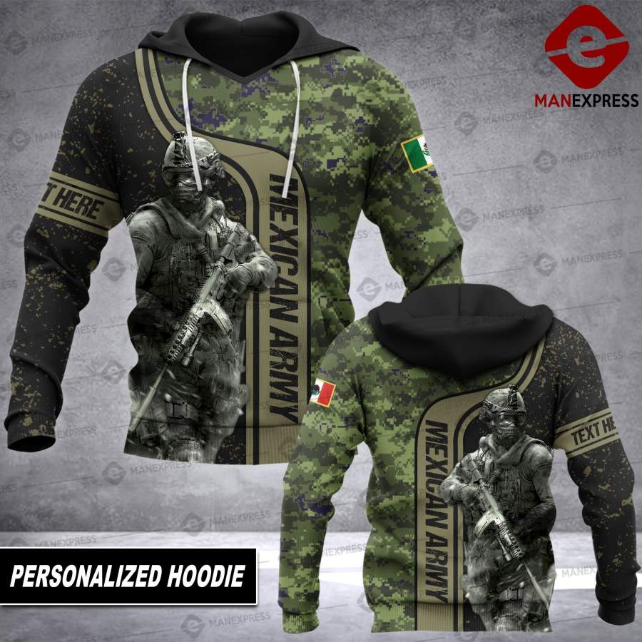 Vh Customized Mexican Army 0203 All-over Pullover Hoodie Print Unisex 558 Style