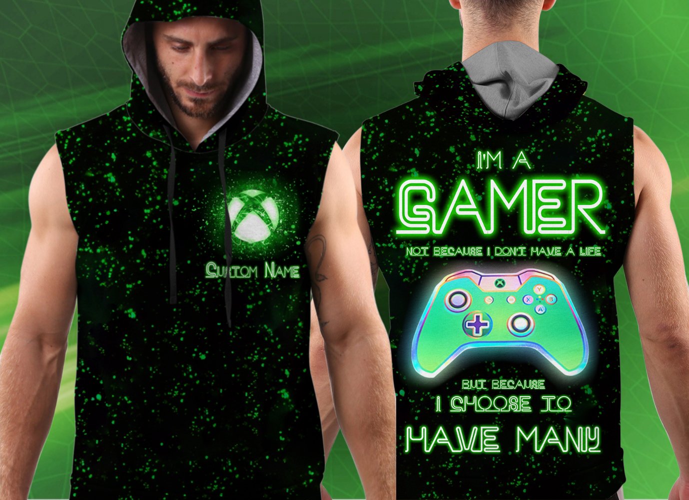 Xbox I’M A Gamer Sleeveless Hoodie Custom Ttm