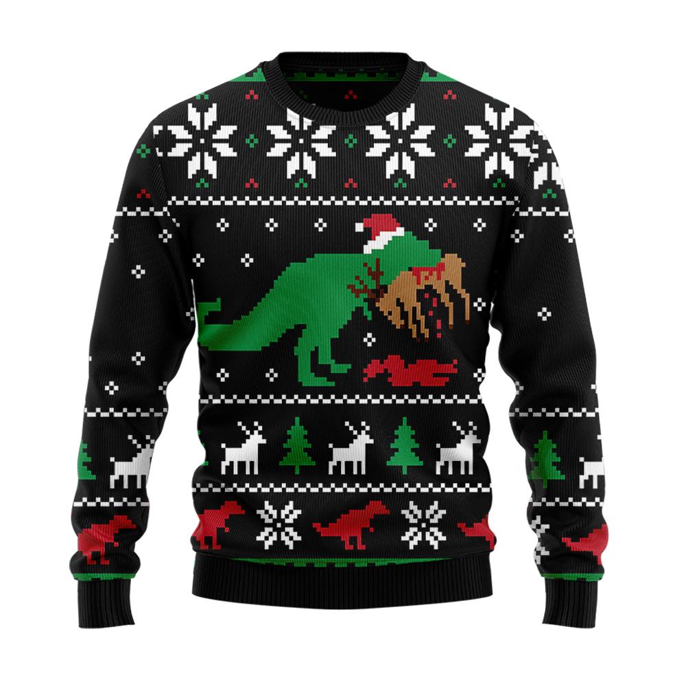 Christmas T-Rex 9Basic Christmas Sweater