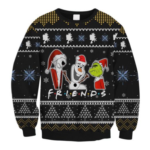 Jack Olaf And Grinch Ugly Sweater