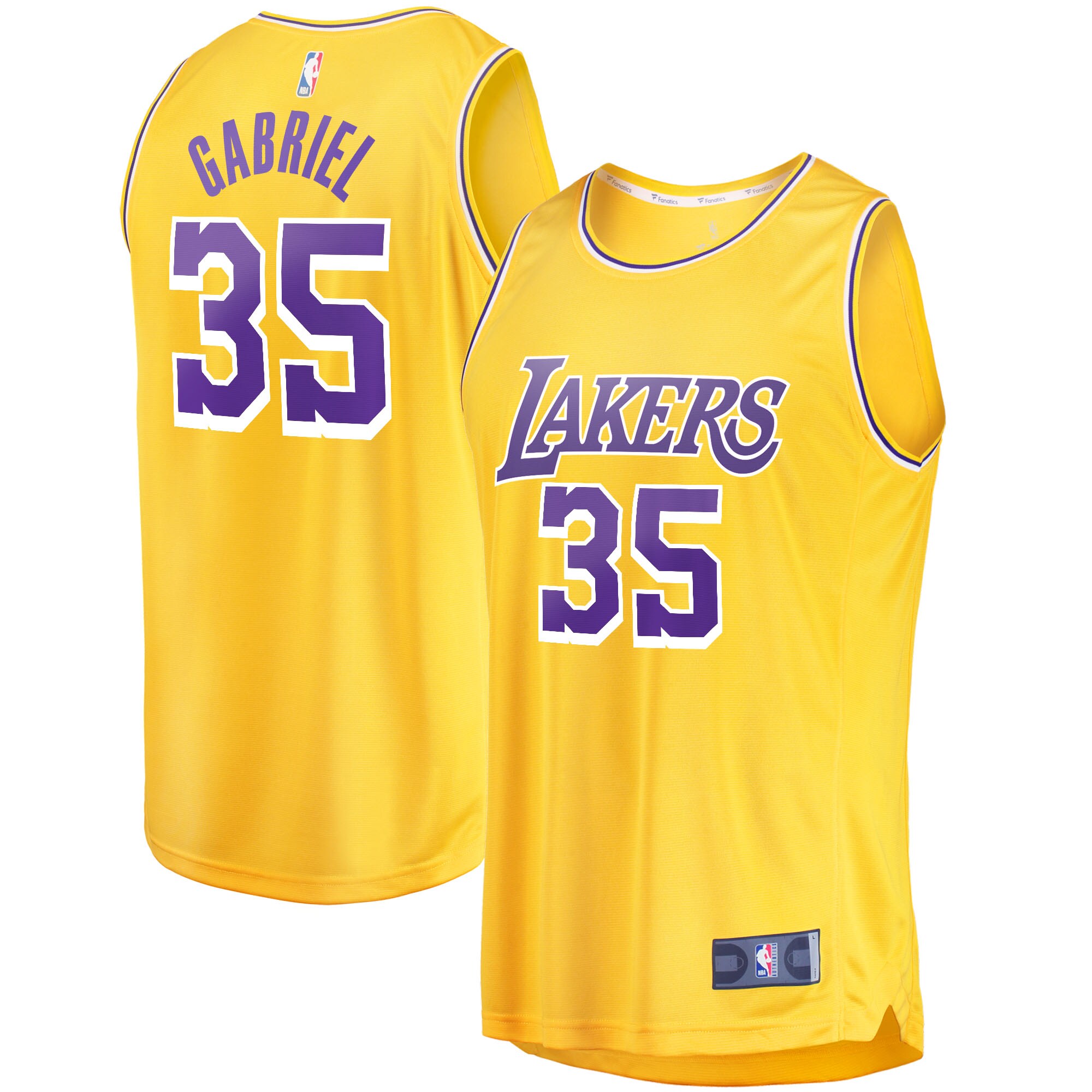 Wenyen Gabriel Los Angeles Lakers 2021/22 Fast Break Jersey – Icon Edition – Gold