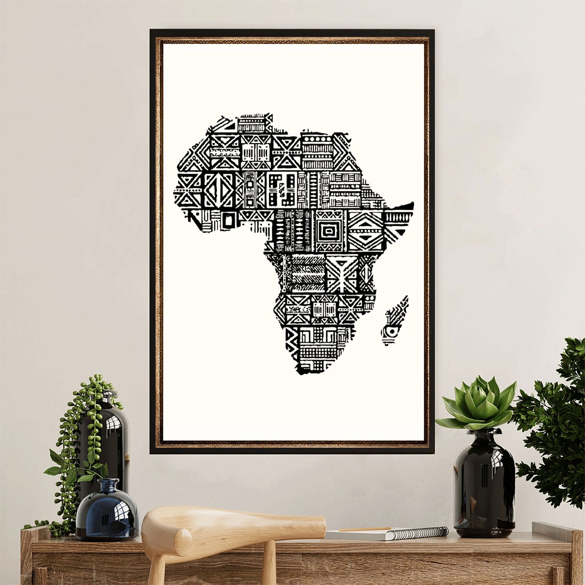 Africa Map Poster Canvas – Gift For Black Girl Evg84571