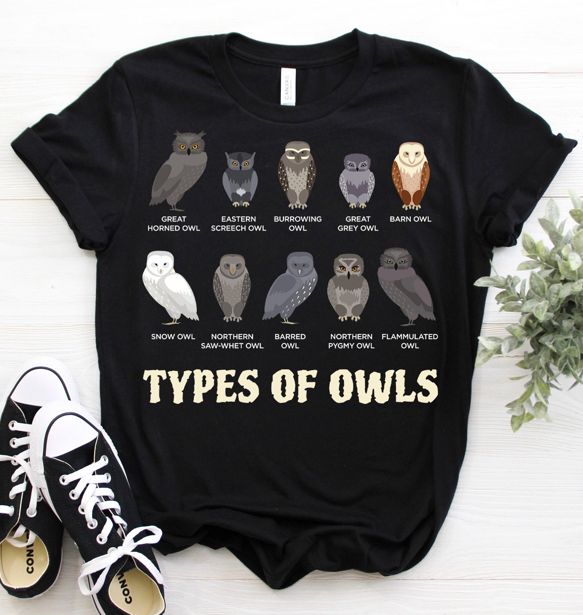 Types Of Owls Standard/Premium T-Shirt Hoodie