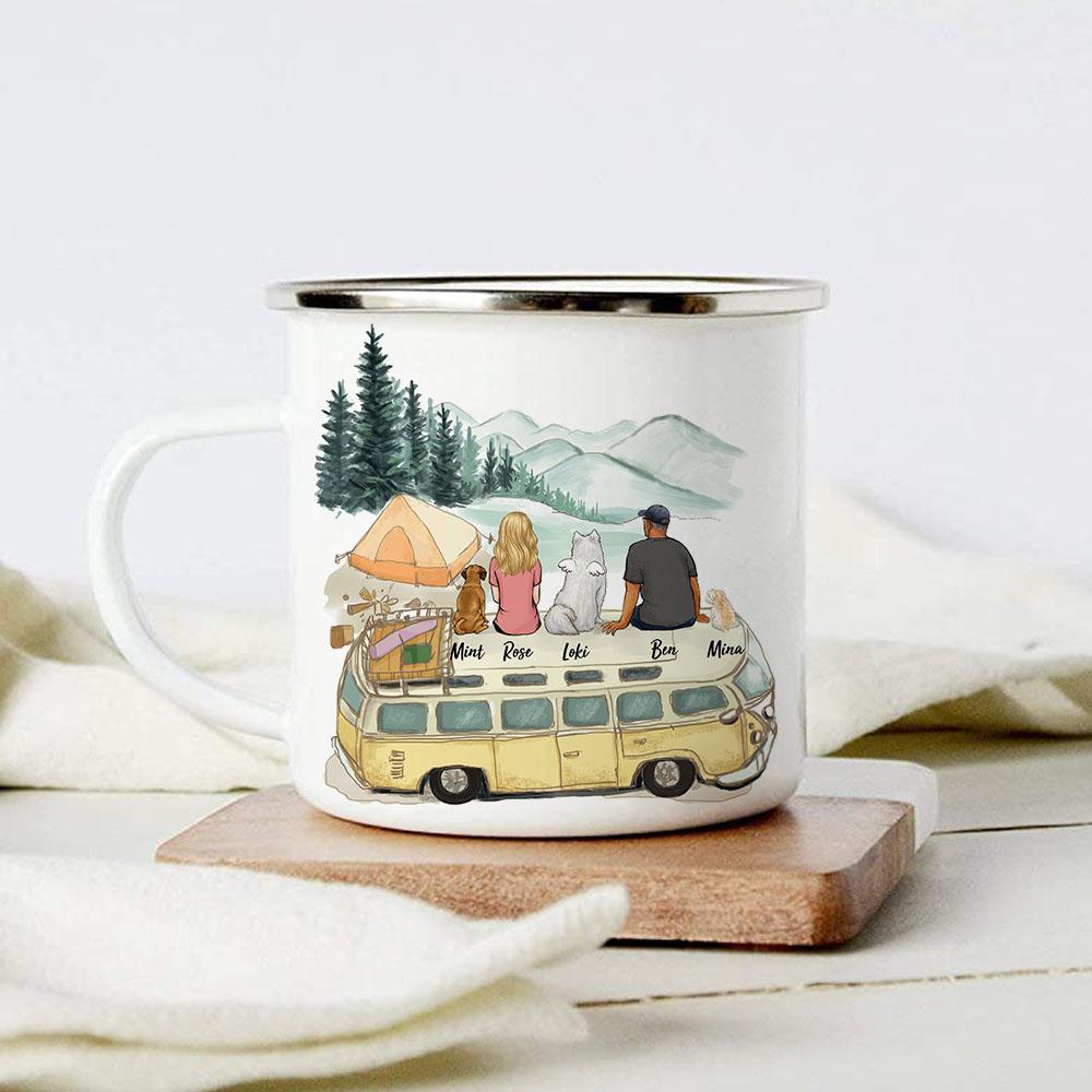 Personalized Dog Campfire Mug Gifts For Dog Lovers – Dog & Couple – Camping