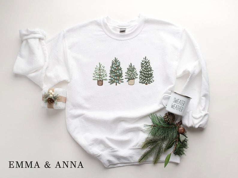 Christmas Tree Sweatshirt, Christmas Sweatshirt, Christmas Shirts For Women, Christmas Crewneck, Christmas Sweater, Winter Sweatshirt