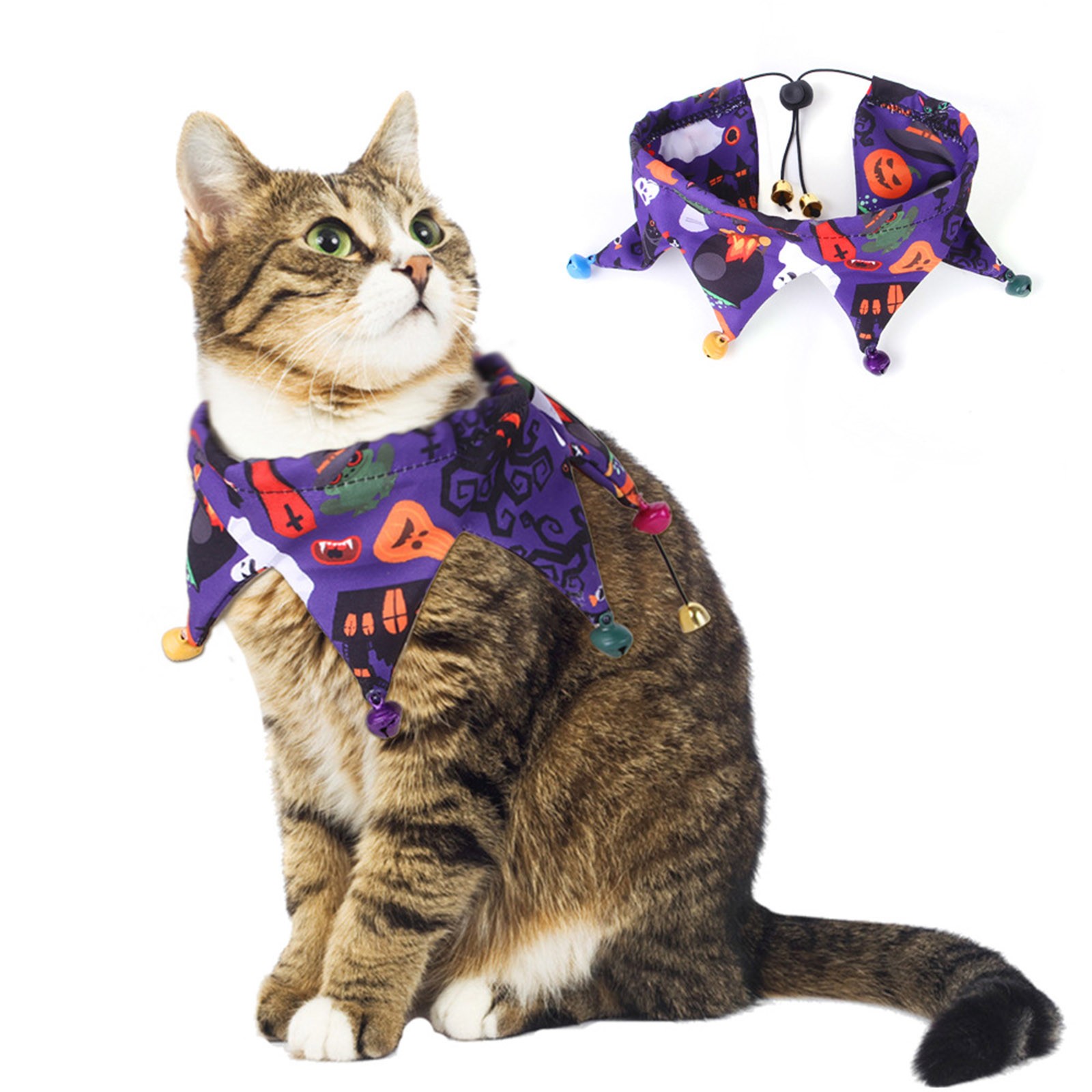 Puppy Dog Collar Girl New Collar Pumpkin Halloween Dress Up Cat Collar Pet Accessories Skeleton Pattern Pet Collar alx