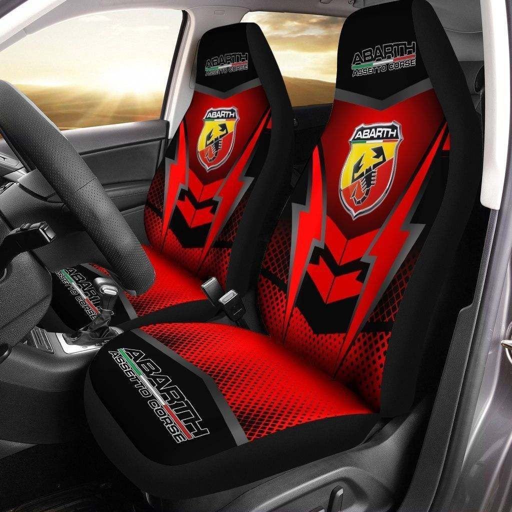 Abarth Car Seat Cover (Set Of 2) Ver 1 (Red)