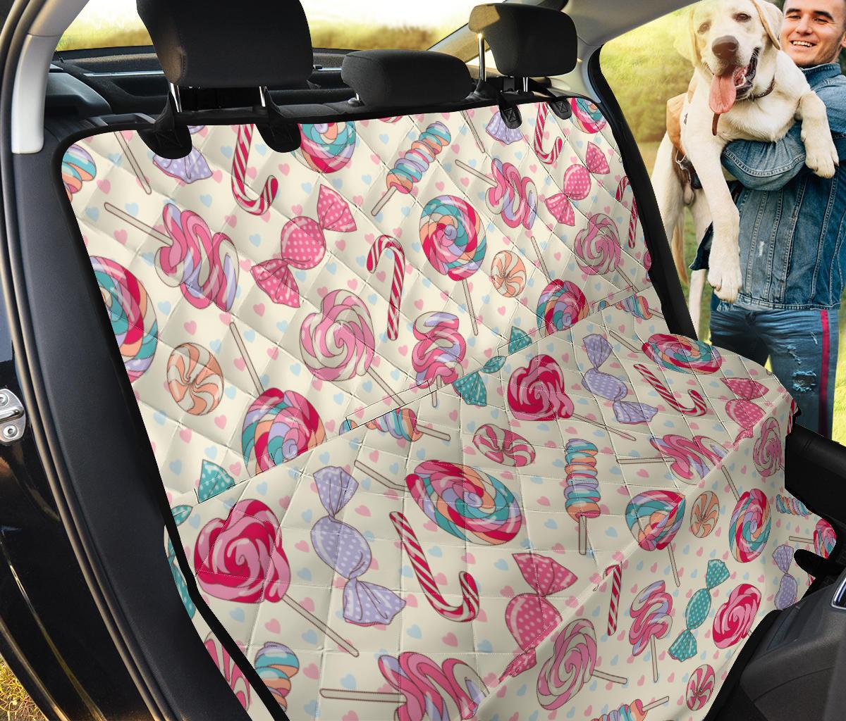 Candy Pattern Print Design Ca04 Rear Dog  Seat Cover