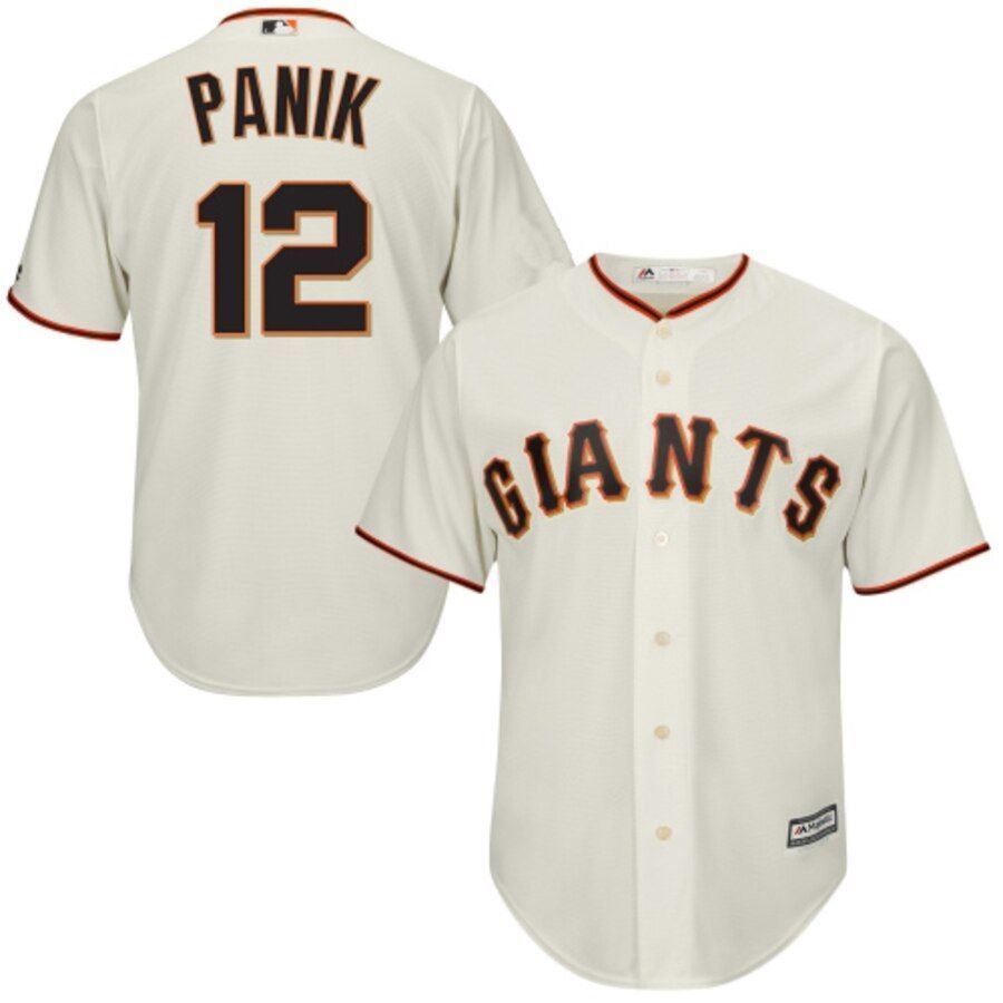 Joe Panik San Francisco Giants Majestic Cool Base Player Jersey Cream 2019