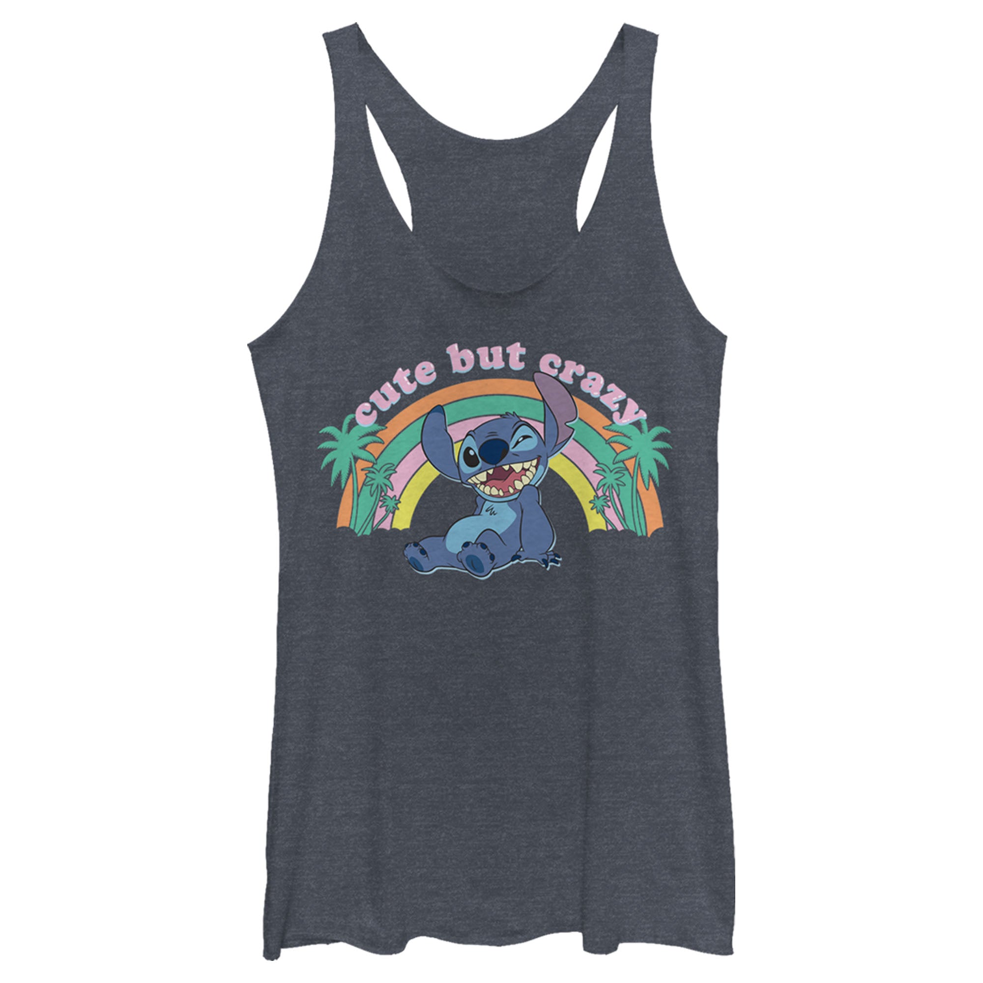 Women’S Lilo & Stitch Cute But Crazy Racerback Tank Top