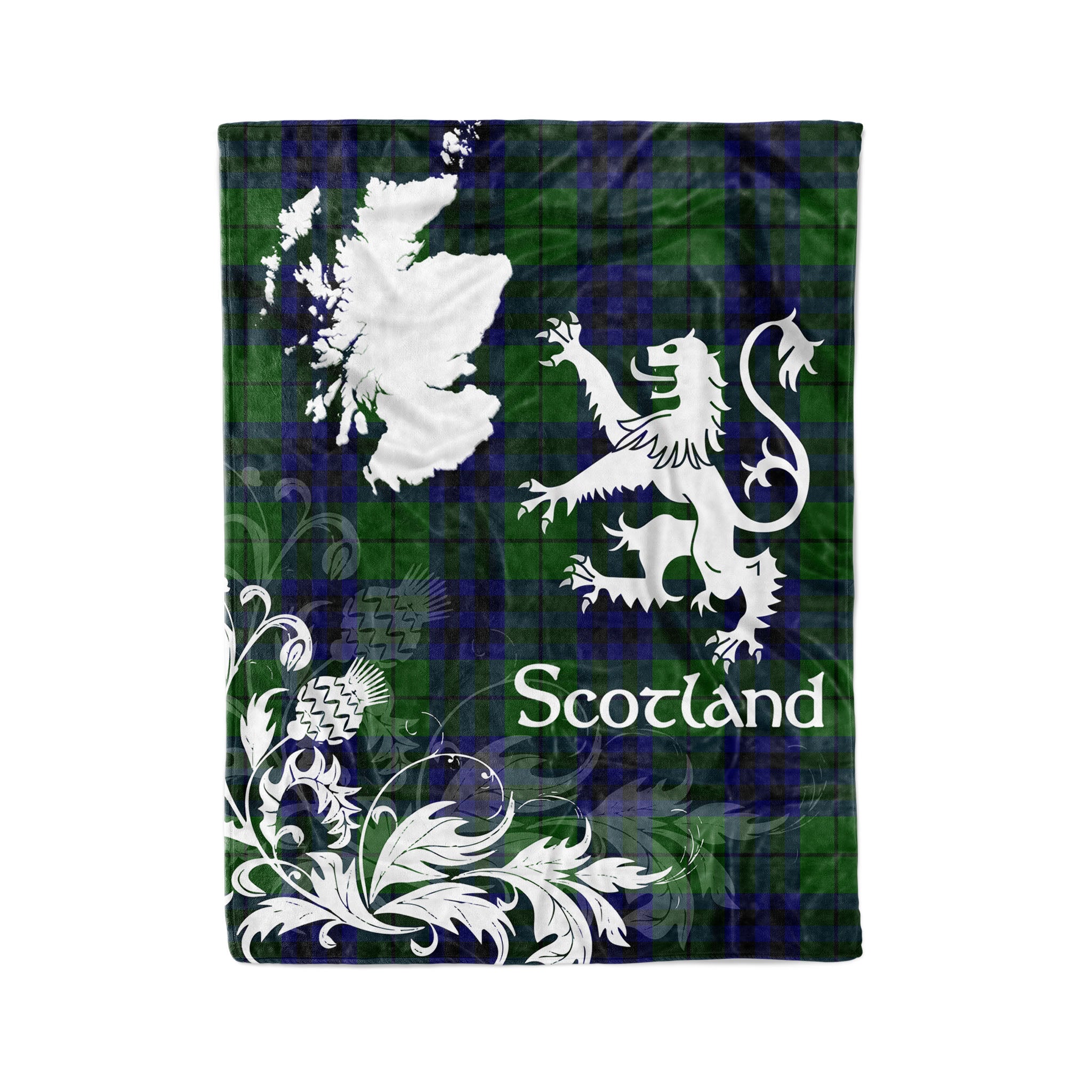 Tartan Plaid Fleece Blanket Tartan Blanket Thistle And Lion Scottish Clan Keith Modern Plaid Blanket