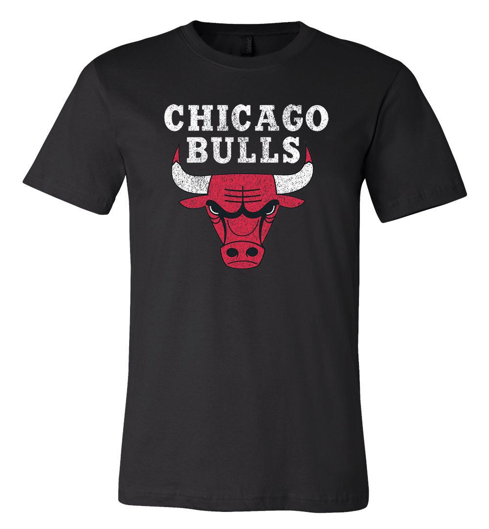 Chicago Bulls  Distressed Logo T Shirt