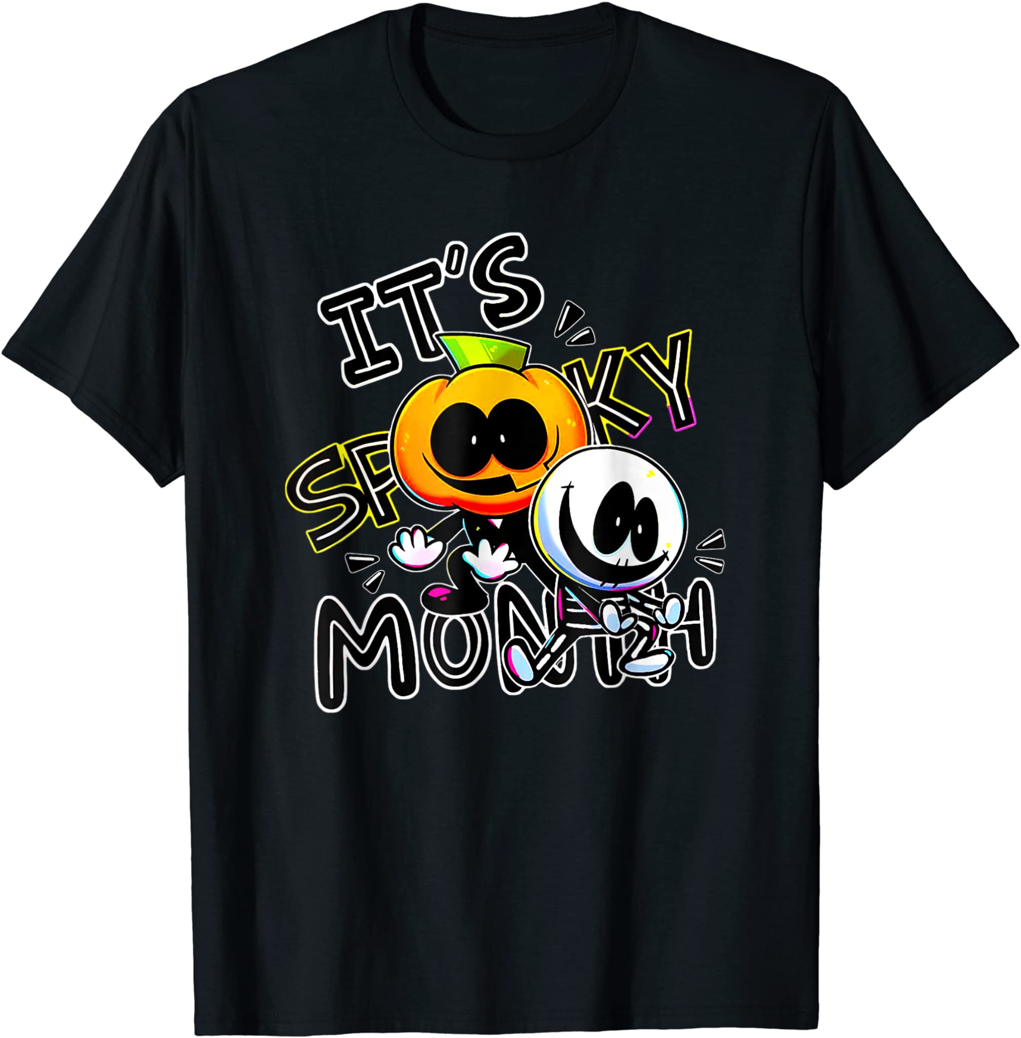 It’S Spooky Month Skid And Pump Skeleton Halloween Costume T-Shirt