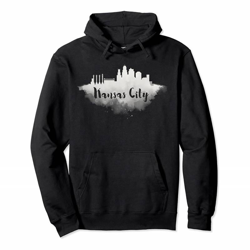 Kansas City Skyline Horizon Silhouette Retro Watercolo Pullover Hoodie, T Shirt, Sweatshirt