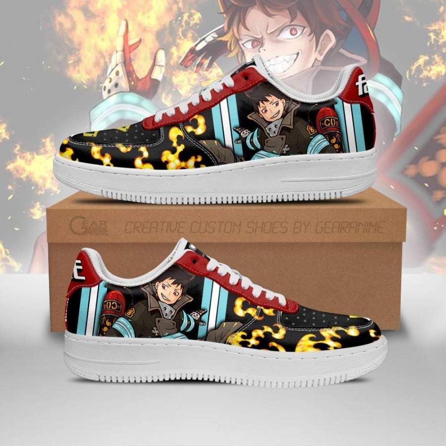 Fire Force Shinra Kusakabe Air Sneakers Costume Anime Shoes