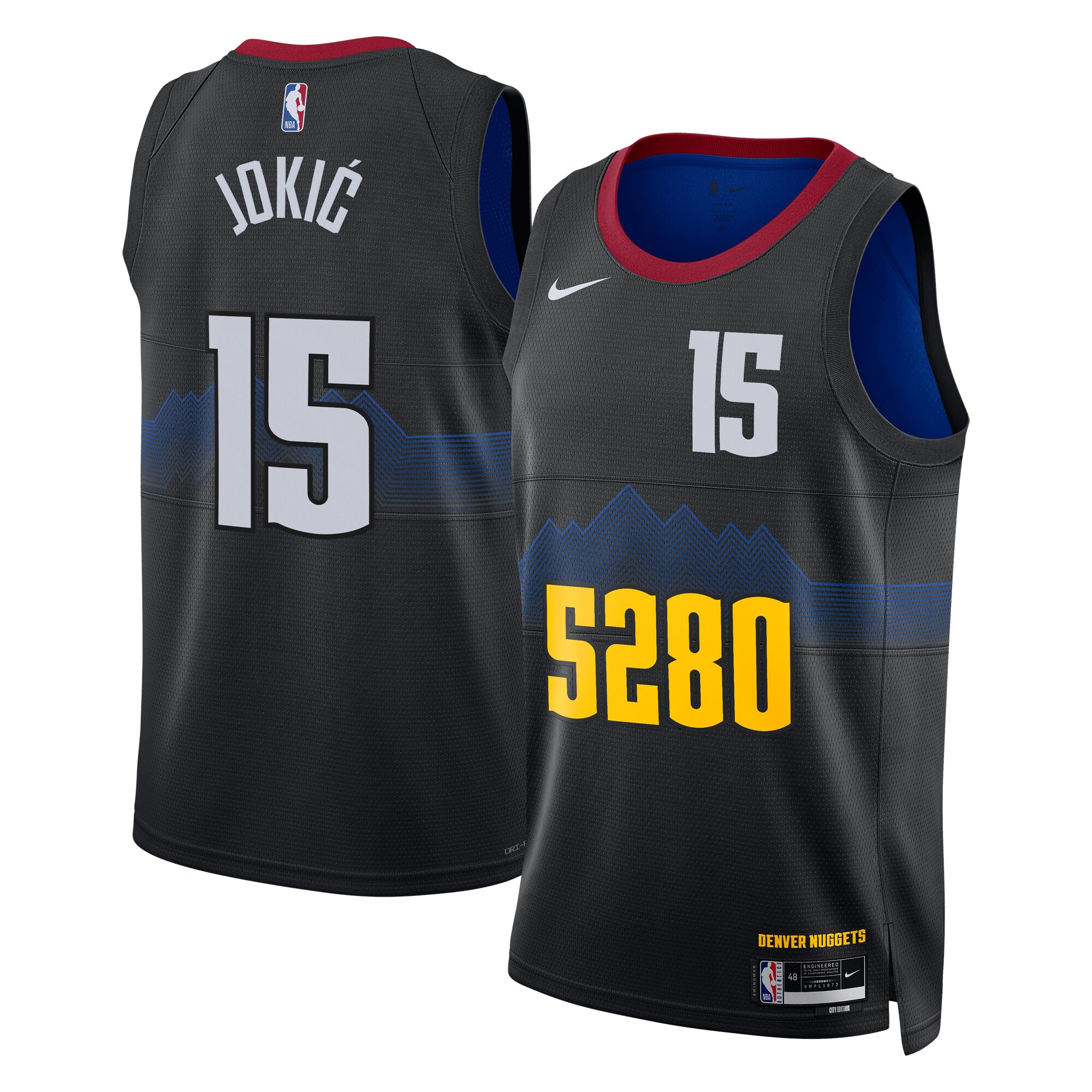 Denver Nuggets City Edition Swingman Jersey 23 – Black – Nikola Jokic – Unisex