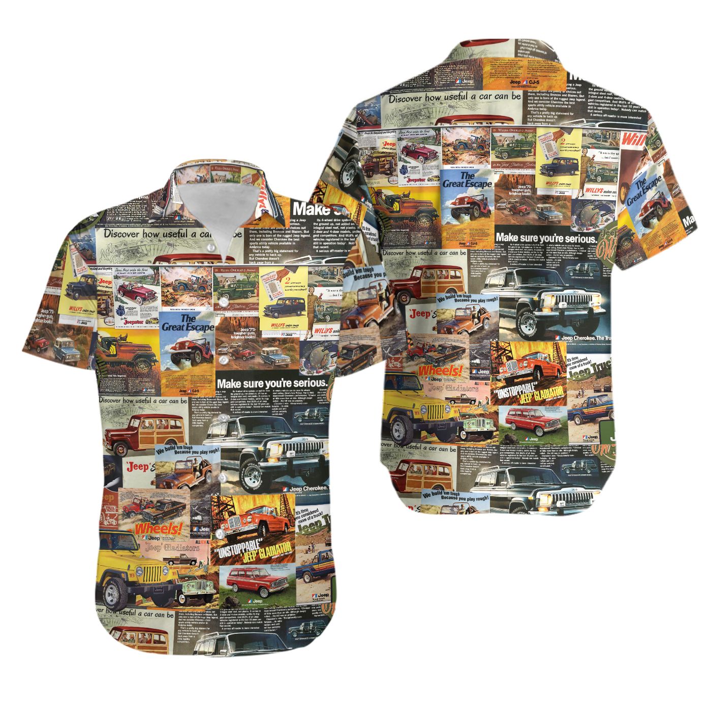 Retro Jeep Collage Hawaii Shirt Hw 011 Ha30664