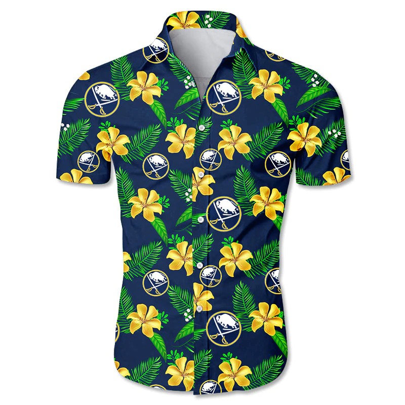 Buffalo Sabres Hawaiian Shirt Tropical Flower Summer