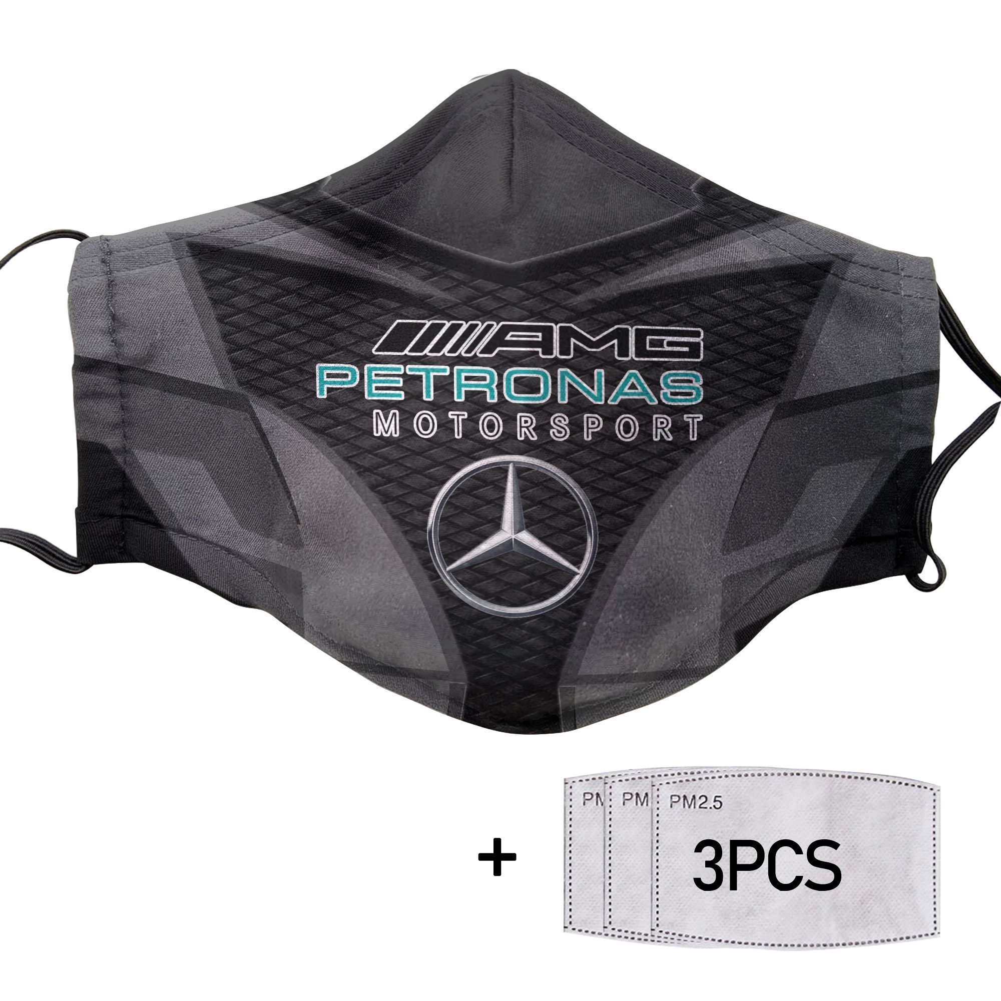 Mercedes-AMG Petronas F1 NTH-HL Face Mask Ver 1 (Black)