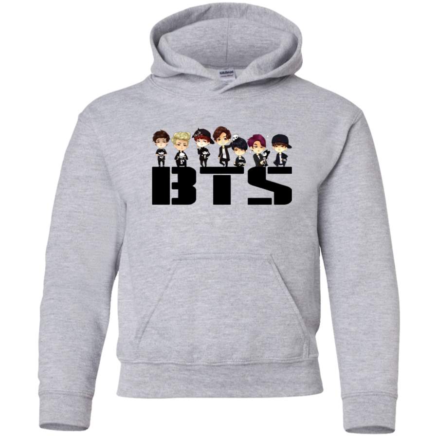 AGR BTS Bangtan Boys BTS CARTOON Youth Pullover Hoodie