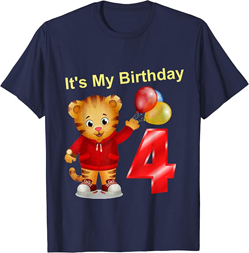 Vebyhogh – Daniel Tiger 4 Yr Old Kids Birthday T Shirt