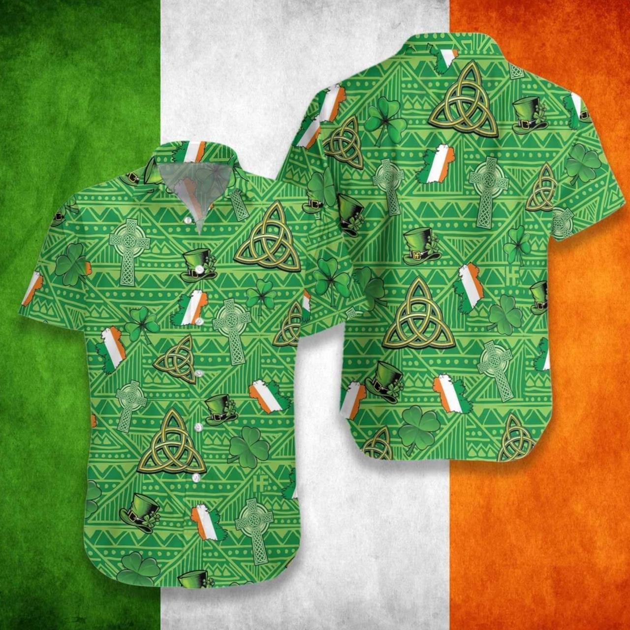 Beach Shirt Felacia Irish Saint Day Aloha Hawaii Shirts For Men Women Ha45418