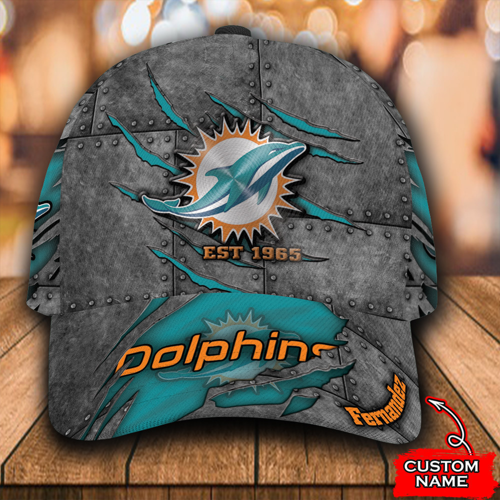 Personalized Miami Dolphins Est 1965 All Over Print 3D Baseball Cap