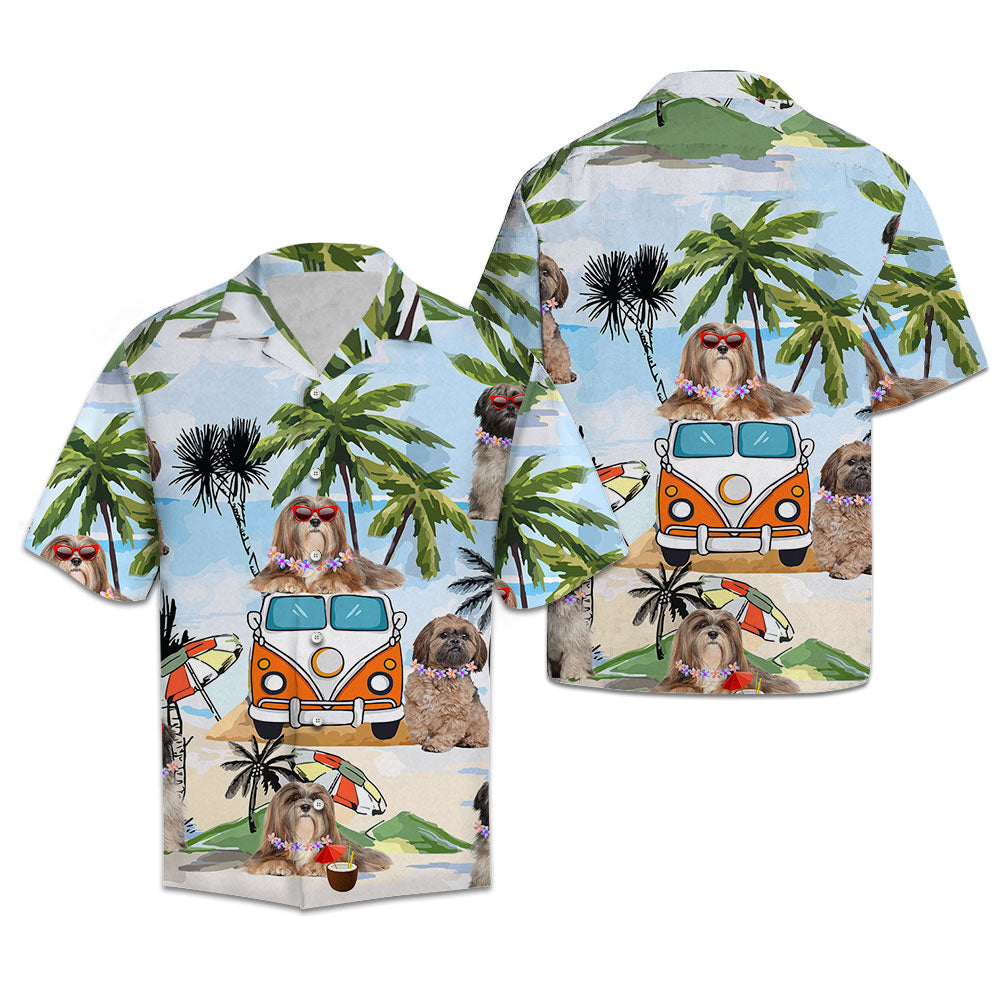 Custom Image Cool Dog Hippie Car Tropical Hawaii Shirt Personalizedwitch For Lovers Ha29187