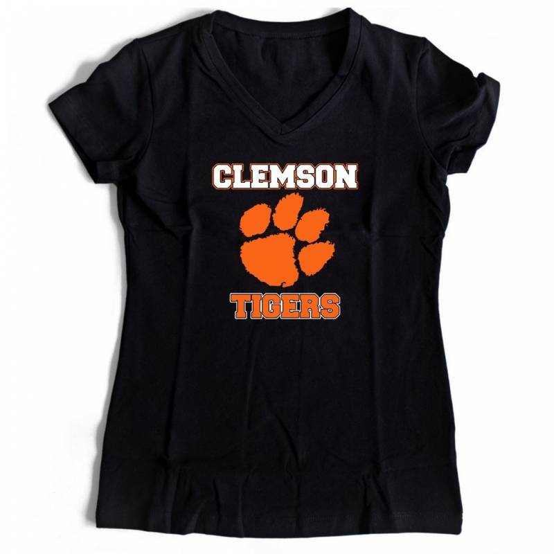 Clemson Tigers Women’s V-Neck Tee T-Shirt