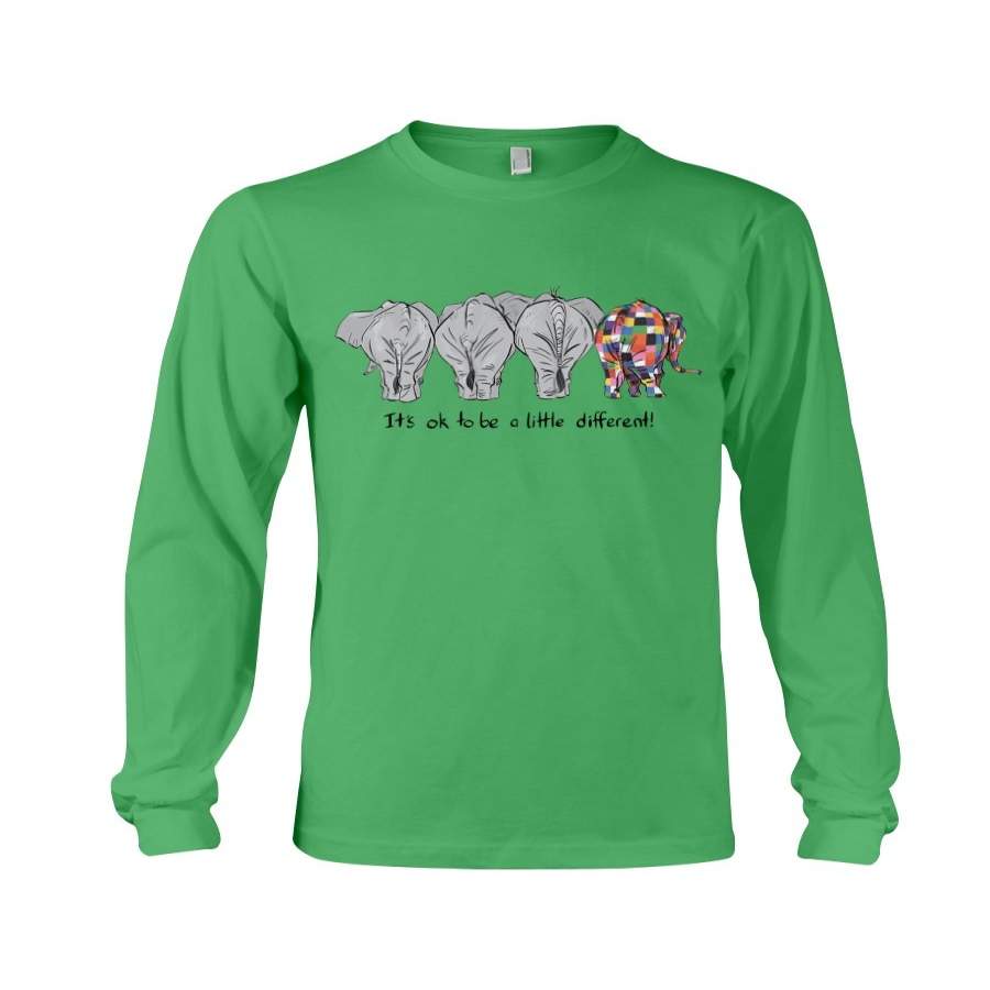 It’s Ok To Be Different For Elephant Lovers Unisex Long Sleeve