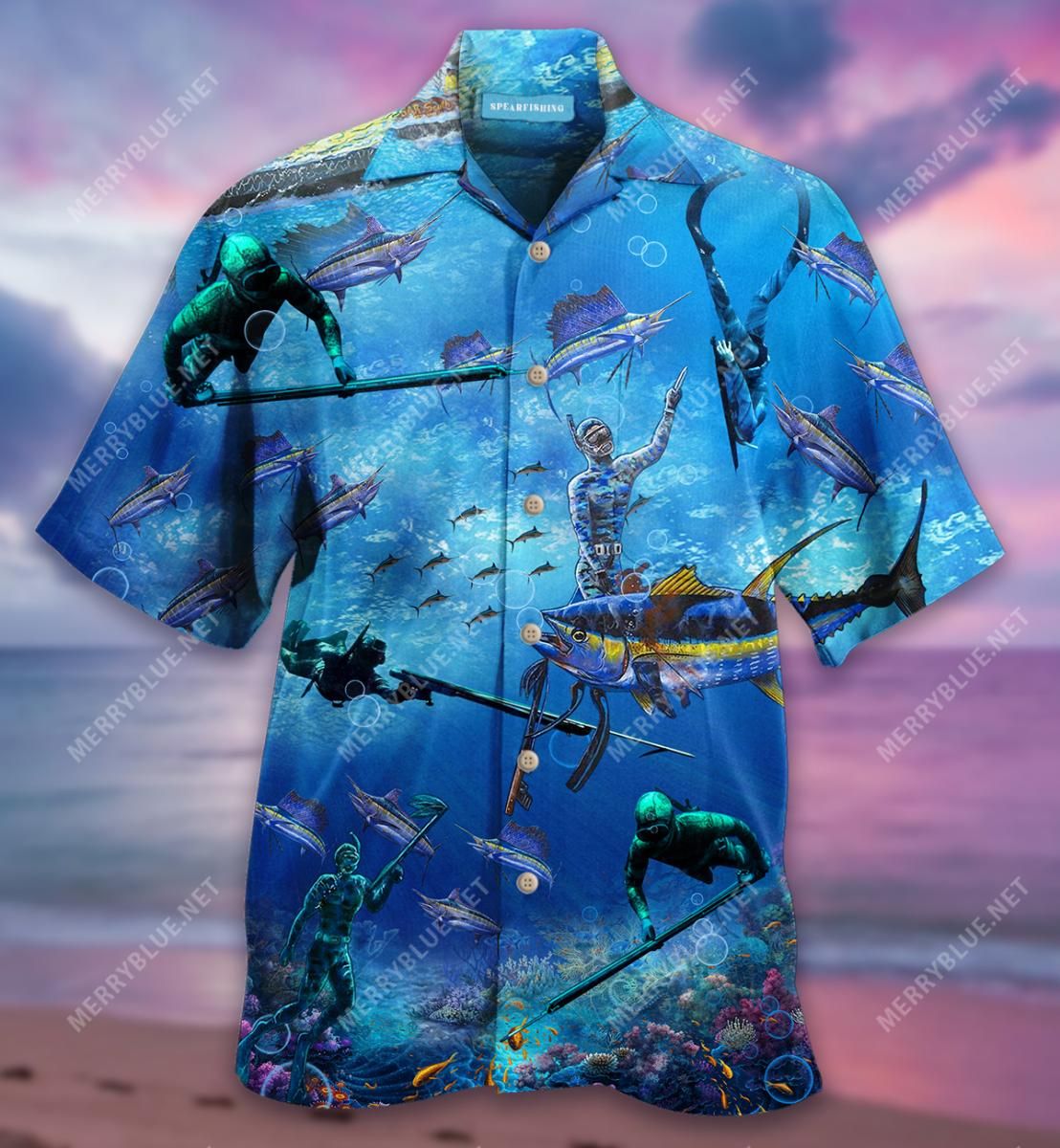 Spearfishing Aloha Hawaii Shirt Colorful Short Sleeve Summer Beach Casual For Men And Women Ha62581