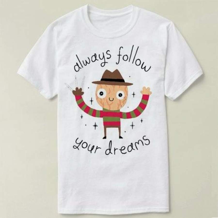 Nightmare On Elm Street Freddy DIY Tee Short Sleeve Cotton T-shirt Women and Men