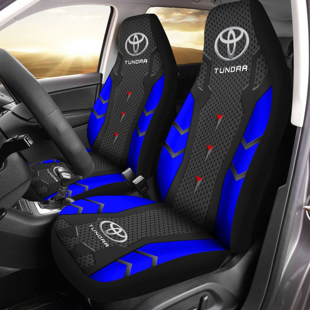 Toyota Tundra Car Seat Cover (Set Of 2) Ver 2 (Blue)