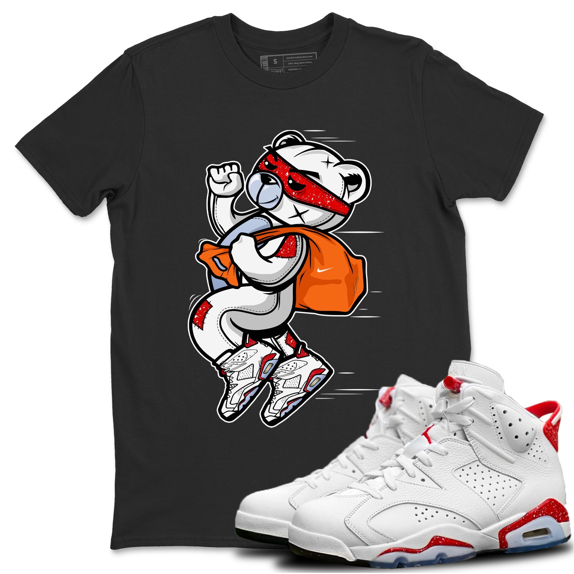 Thief Bear T-Shirt – Air Jordan 6 Red Velvet Cookies