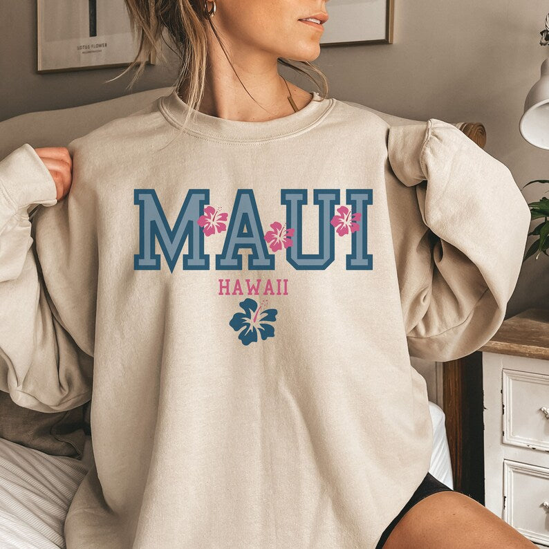 Maui Crewneck Sweatshirt, Hawaii Sweatshirt, Coconut Girl, Maui Gifts, Maui Sweatshirt, Hawaii Crewneck, Hawaiian Sweatshirt Sws2105