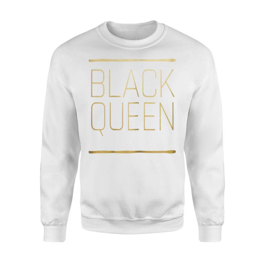 Black Queen Faux Gold Foil Black Pride Gift Sweatshirt