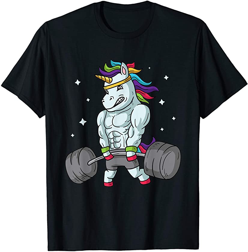 Weightlifting Unicorn – Funny Deadlift & Gym Gift T-Shirt