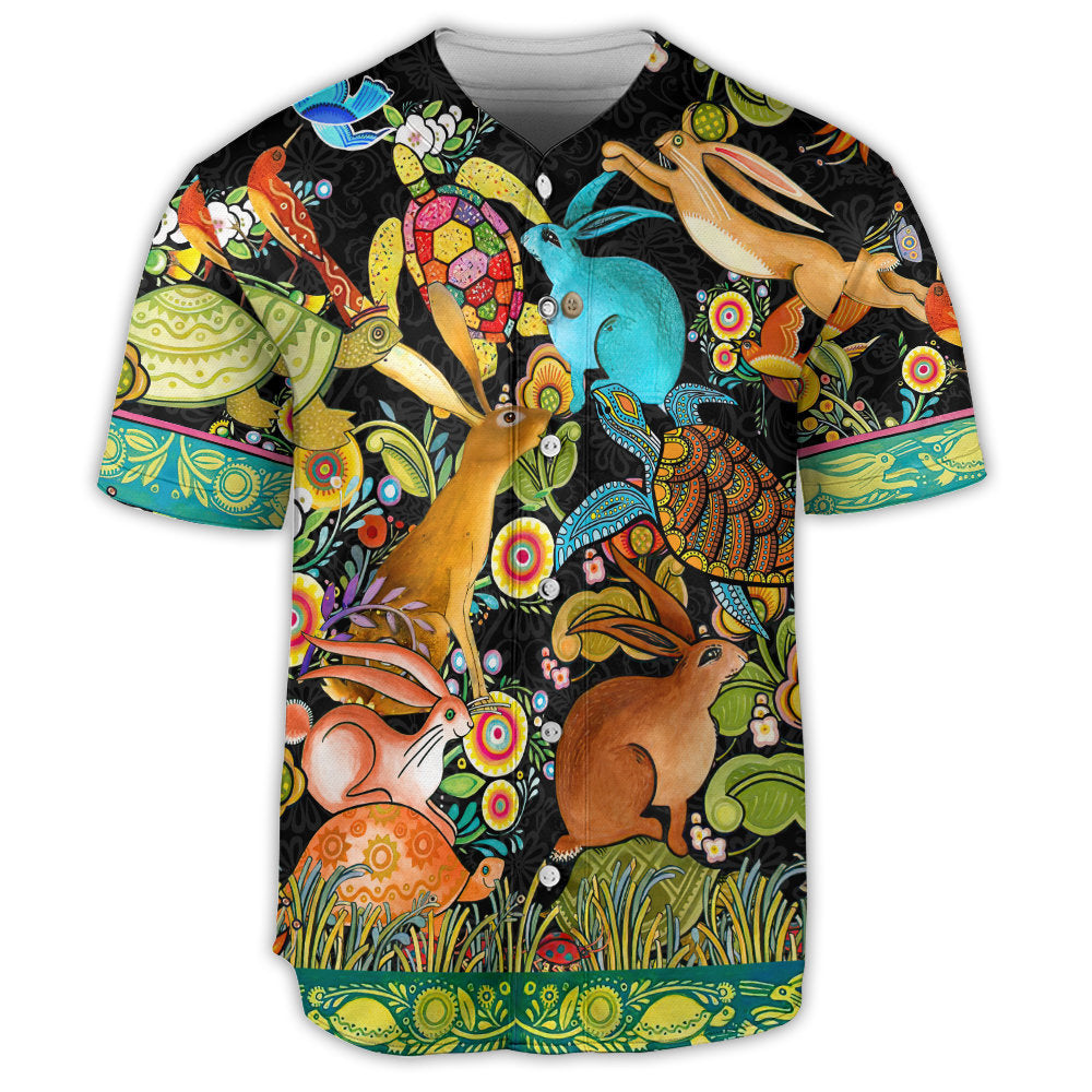 Turtle And Rabbit Slow And Steady Wins The Race – Baseball Jersey