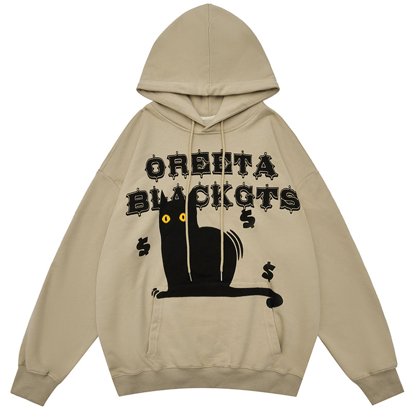 Lemandik Pullover Hoodie Black Cat