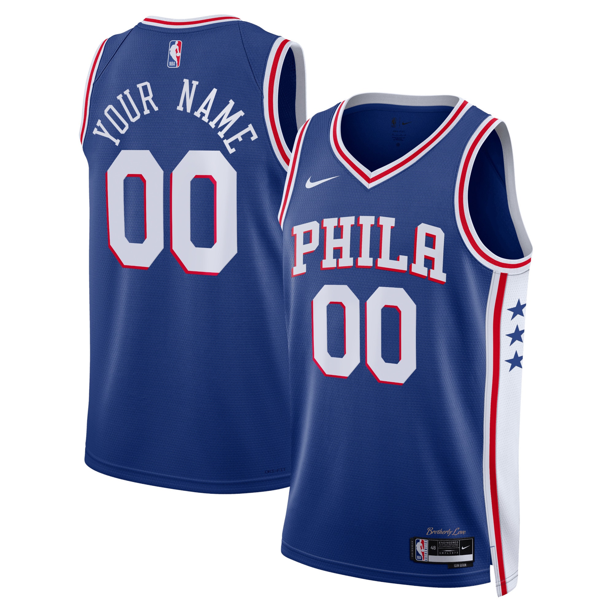 Philadelphia 76ers Unisex 2022/23 Swingman Custom Jersey Royal – Icon Edition